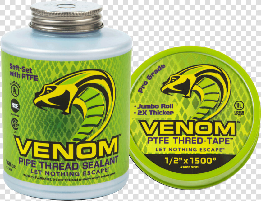 Venom Ptfe Thred Tape And Pipe Thread Sealant  HD Png DownloadTransparent PNG