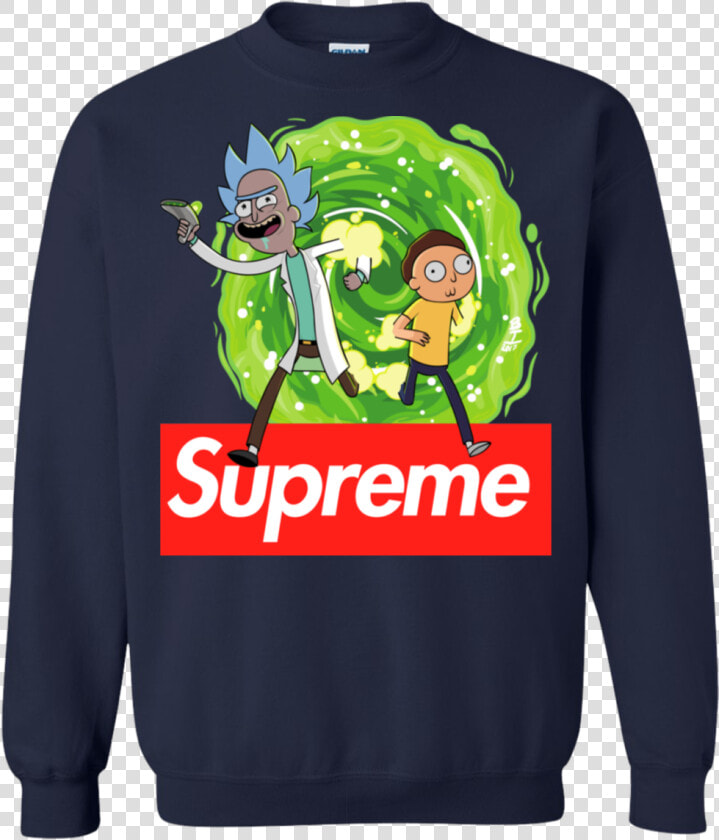 2019 Official Supreme Rick And Morty T Shirt  Sweater   Supreme Hoodie Rick And Morty  HD Png DownloadTransparent PNG