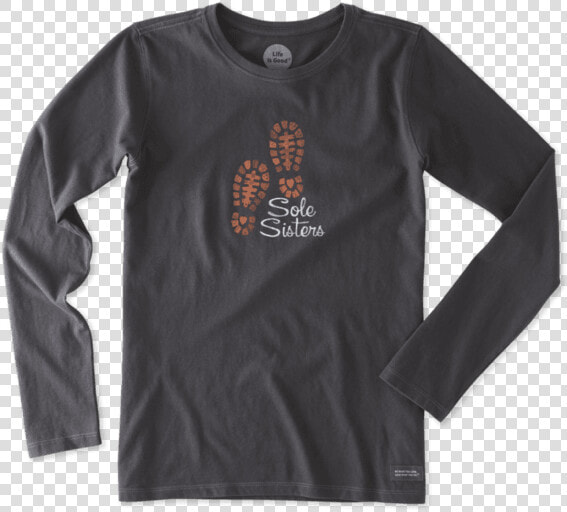 Women S Sole Sisters Boot Print Long Sleeve Crusher   Long sleeved T shirt  HD Png DownloadTransparent PNG