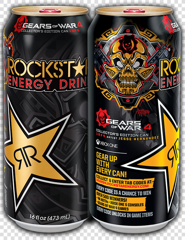 Rockstar Energy Drink Gears Of War   Png Download   Gears 5 Rockstar Cans  Transparent PngTransparent PNG