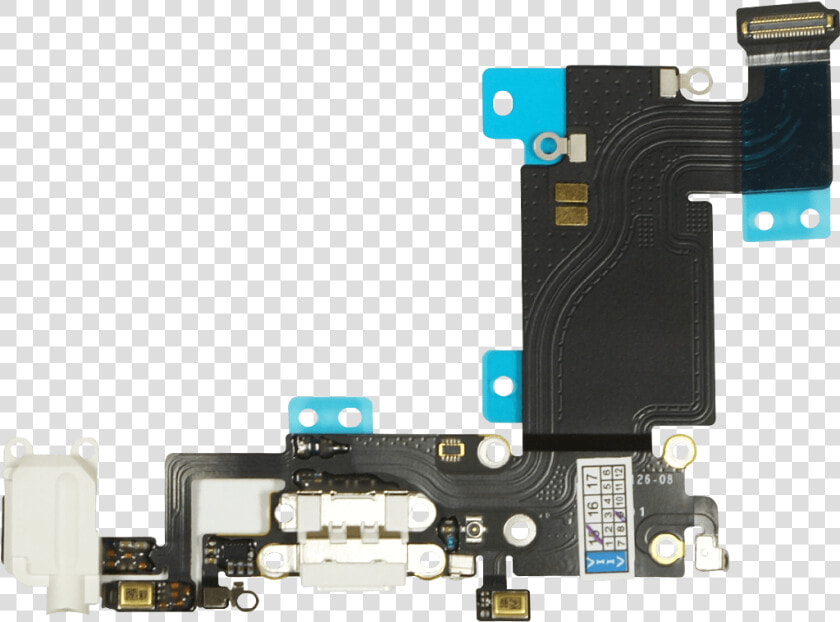 Iphone 6s Plus Audio Dock Connector Flex White   Iphone 6s Mic Replacement  HD Png DownloadTransparent PNG