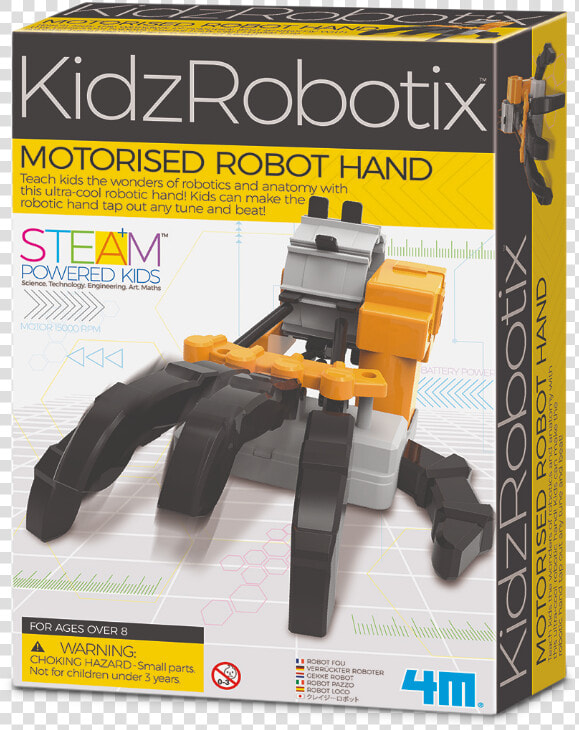 Motorised Robot Hand Kit   Motorized Robotic Hand Kidzrobotix  HD Png DownloadTransparent PNG