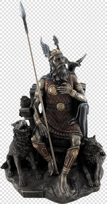 Odin Seated On Throne Statue   Odin  HD Png DownloadTransparent PNG