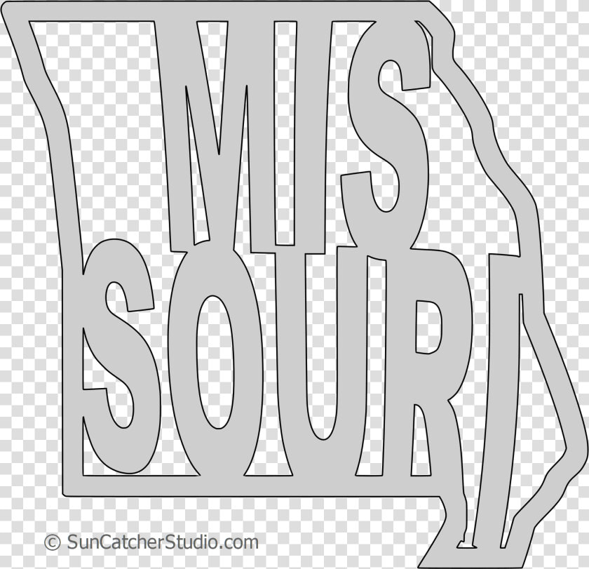 Missouri Map Shape Text  Outline Scalable Vector Graphic   Poster  HD Png DownloadTransparent PNG