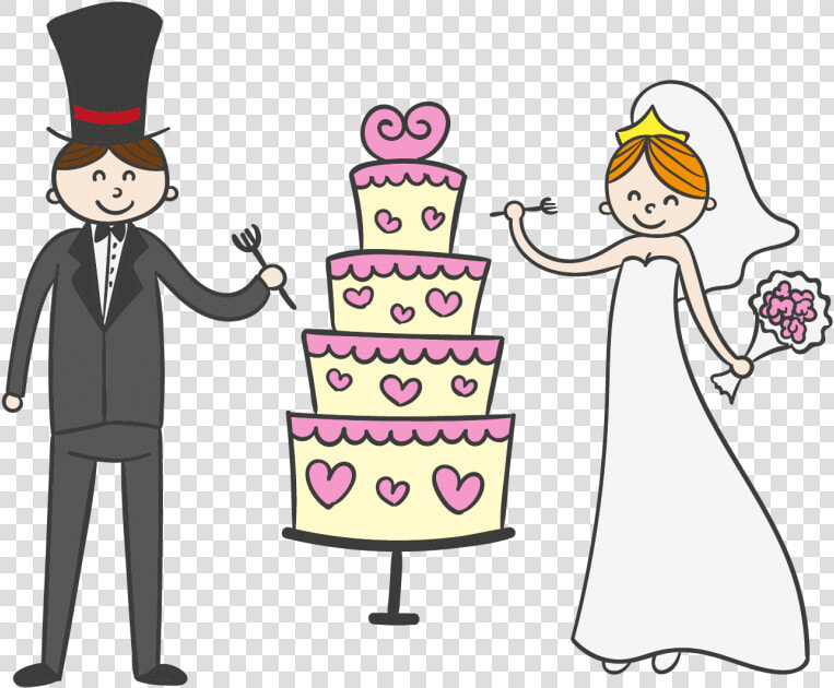 Wedding Couple Cake Free Download   Pastel De Boda Caricatura  HD Png DownloadTransparent PNG