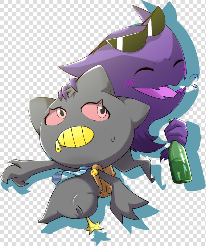 Banette And Haunter   Haunter Pokemon X Banette  HD Png DownloadTransparent PNG
