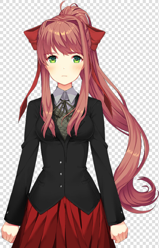 Doki Doki Literature Club Sprites   Png Download   Anime Doki Doki Monika  Transparent PngTransparent PNG