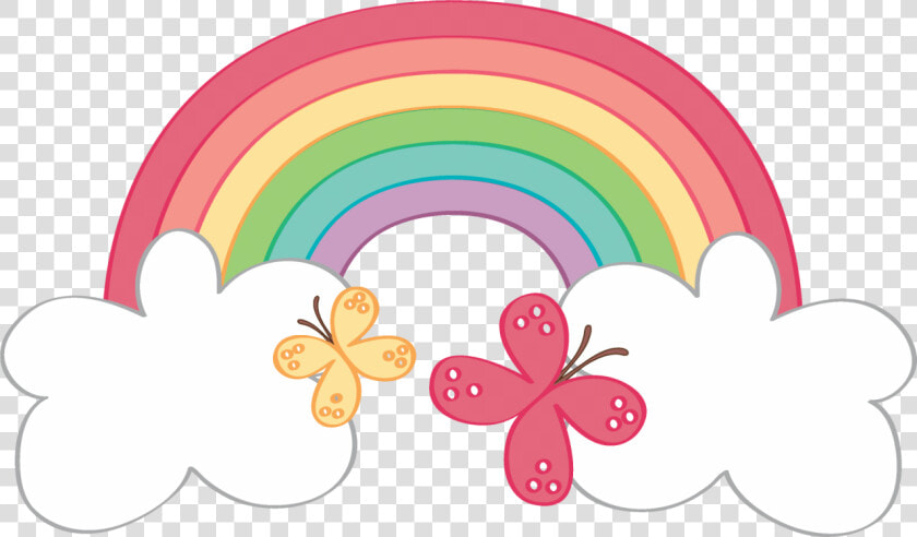 Pin By Stephanie Maria On Funkids Clip Art  Clipart   Rainbow With Clouds Clip Art  HD Png DownloadTransparent PNG