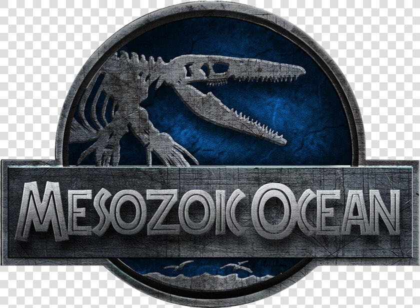 “ Mesozoic Oceans Logo Design   Jurassic Park Mosasaurus Symbol  HD Png DownloadTransparent PNG