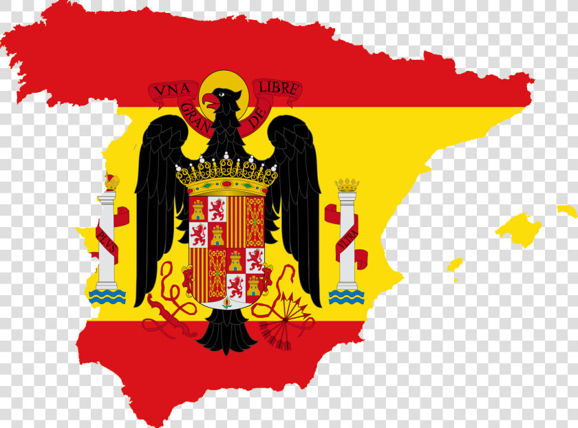 Euro 1964 Flag Map   Franco Spain Flag  HD Png DownloadTransparent PNG
