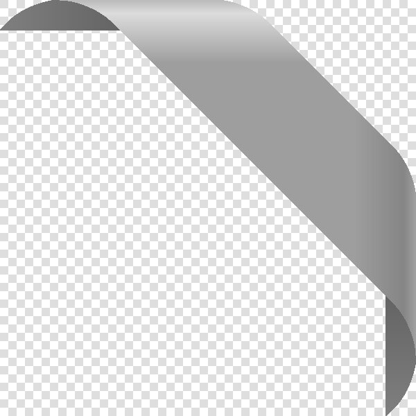 Grey Ribbon Png Free Download   Corner Ribbon Grey Png  Transparent PngTransparent PNG