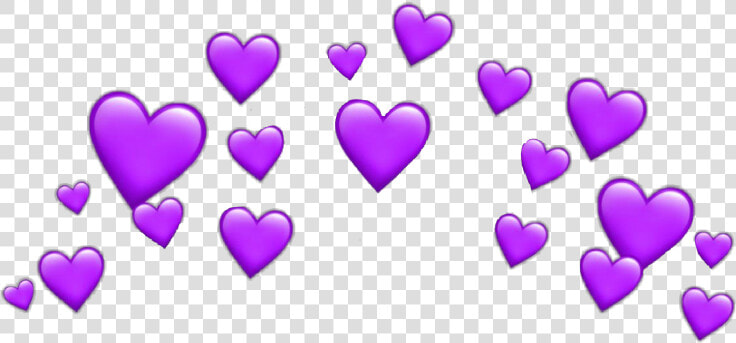  hearts  heart  purple  snapchat  filter  crown  heartcrown   Blue Heart Emojis Transparent  HD Png DownloadTransparent PNG