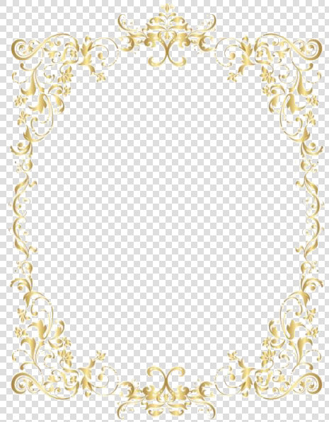 Gold Retro Decorative Frame Transparent Background   Elegant Gold Border Design  HD Png DownloadTransparent PNG