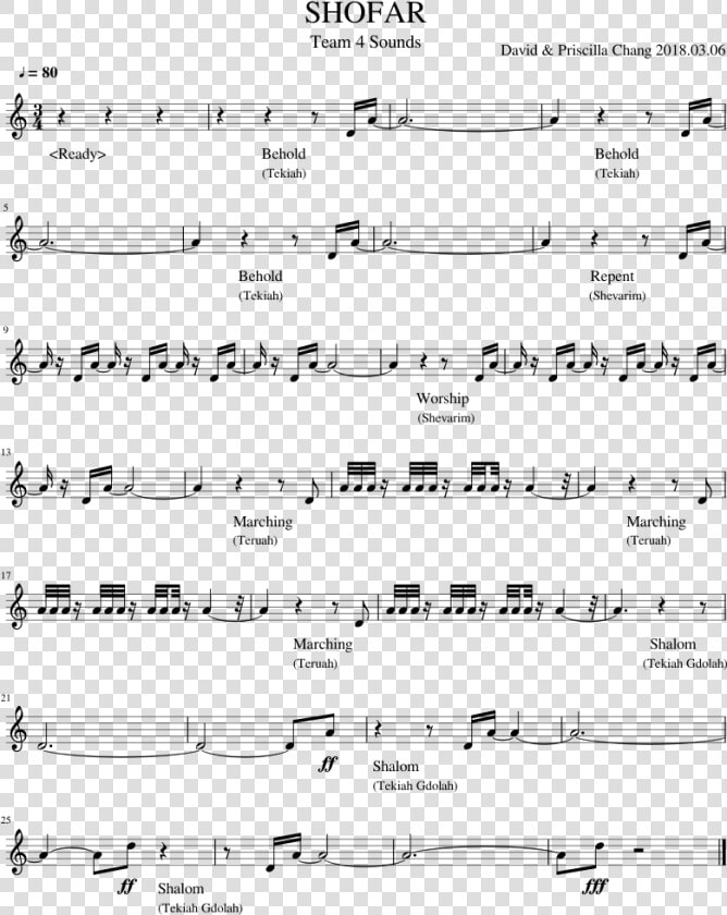 Shofar Sheet Music  HD Png DownloadTransparent PNG