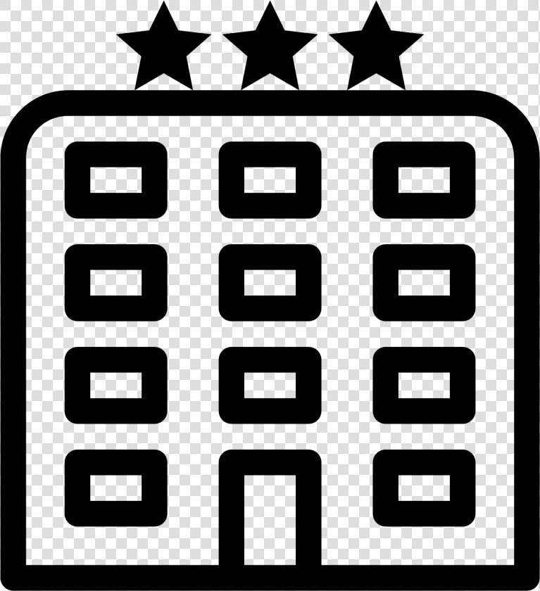 Transparent Hotel Clipart Black And White   Hotel Icon Vector Png  Png DownloadTransparent PNG