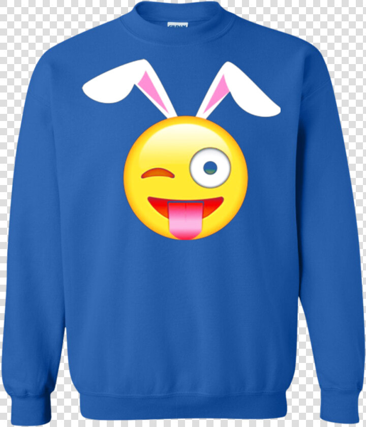 Tongue Out Winking Emoji Easter Bunny Ears Tee Shirt   Smiley  HD Png DownloadTransparent PNG