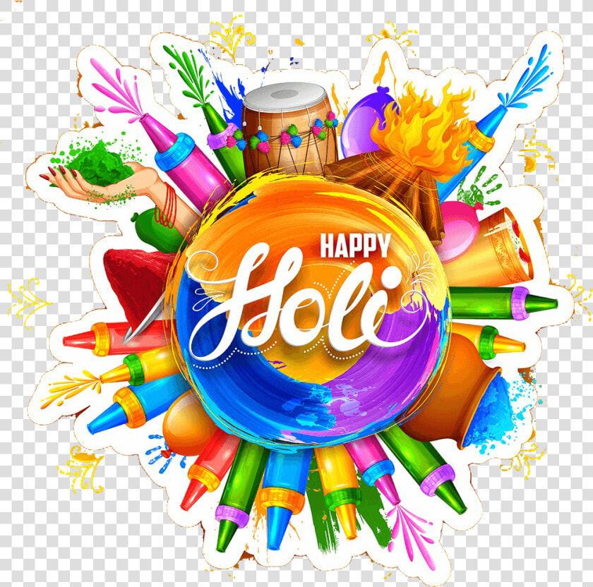 Happy Holi Sms Images Wishes  amp  Text Msg 140 Characters   Holi Vector Free Download  HD Png DownloadTransparent PNG
