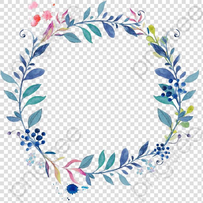 Wreath Border Clipart   Watercolor Floral Wreath Png  Transparent PngTransparent PNG