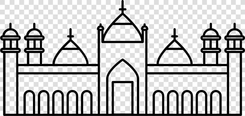 Badshahi Mosque   Sketch Of Badshahi Mosque  HD Png DownloadTransparent PNG