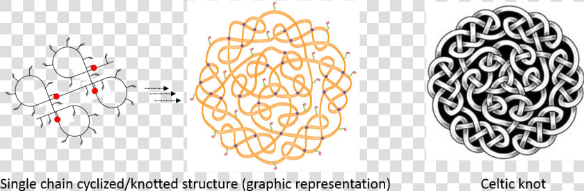 Single Chain Cyclized Knotted Polymer Vs Celtic Knot   Illustration  HD Png DownloadTransparent PNG