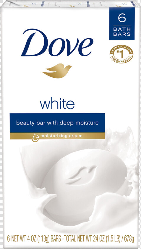Dove White Beauty Bar   Dove 6 Bar Soap  HD Png DownloadTransparent PNG