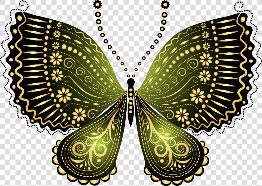 Beautiful Green Decorative Butterfly   Beautiful Butterfly Images Png  Transparent PngTransparent PNG