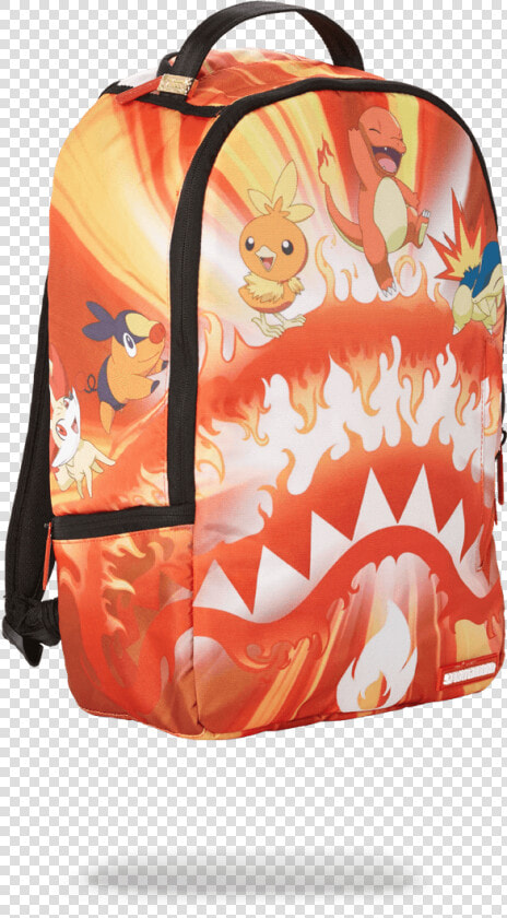 Sprayground Pokemon Charmander Fire Shark Backpack   Sprayground Pokemon Backpack  HD Png DownloadTransparent PNG