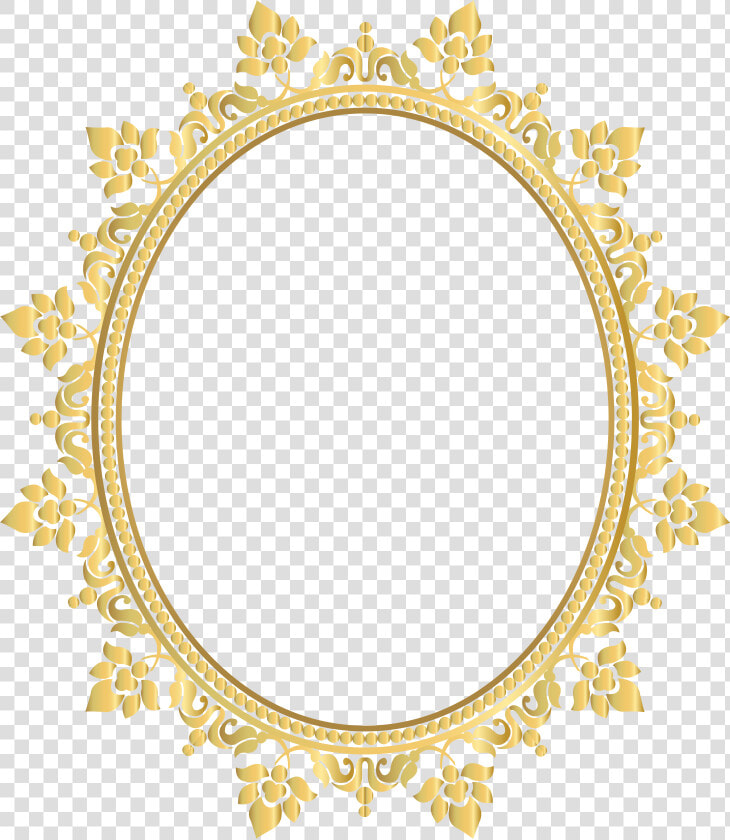 Golden Gold Frame Frame Borders Border Round Circle  HD Png DownloadTransparent PNG