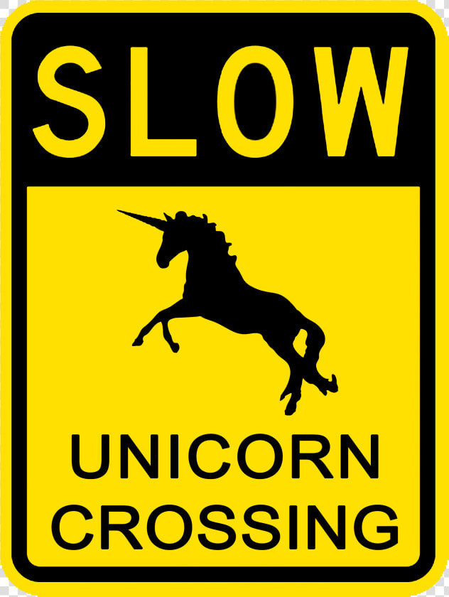 Slow Unicorn Crossing Funny S   Unicorn Crossing Sign  HD Png DownloadTransparent PNG