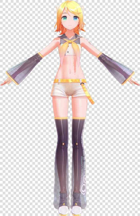 Rin Kagamine 10th Anniversary Model By Yyb   Png Download   Cartoon  Transparent PngTransparent PNG