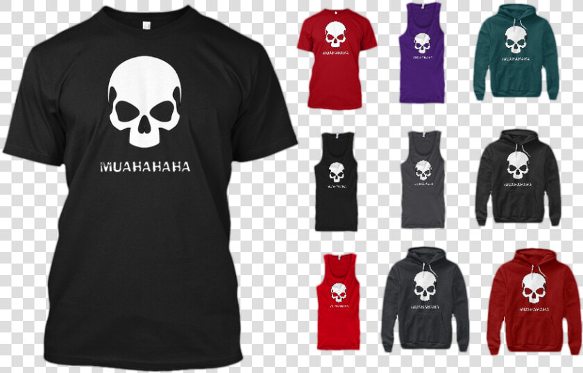 Muahahaha Skull Tshirts Hoodies Tank Tops   Training For Warriors T Shirt  HD Png DownloadTransparent PNG