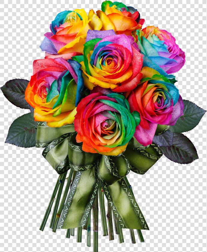 Rainbow Rose   Png Download   Rainbow Rose No Background  Transparent PngTransparent PNG