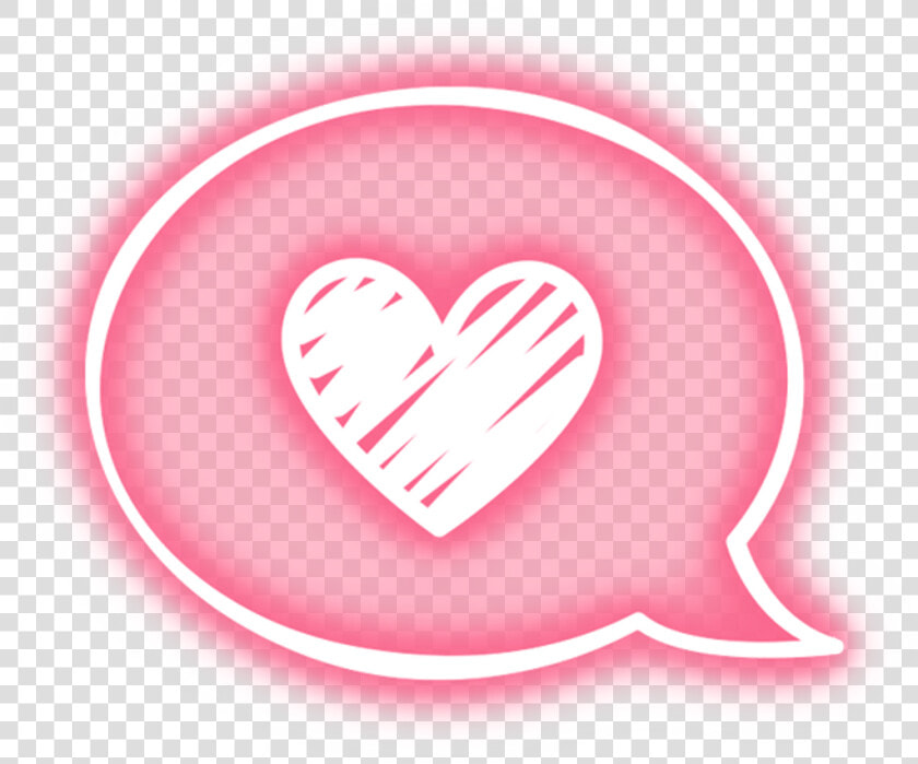 Message Heart Pink Overlay Tumblr Cute Kawaii Neon   Transparent Purple Aesthetic Sticker  HD Png DownloadTransparent PNG