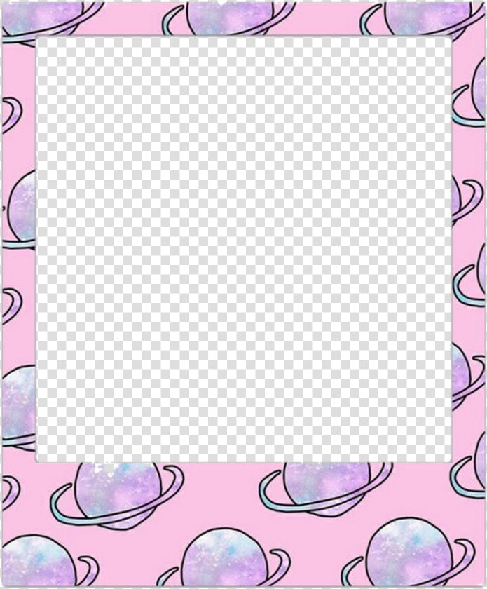Polaroid Space Pastel Frame Freetoedit   Cute Polaroid Png Transparent  Png DownloadTransparent PNG