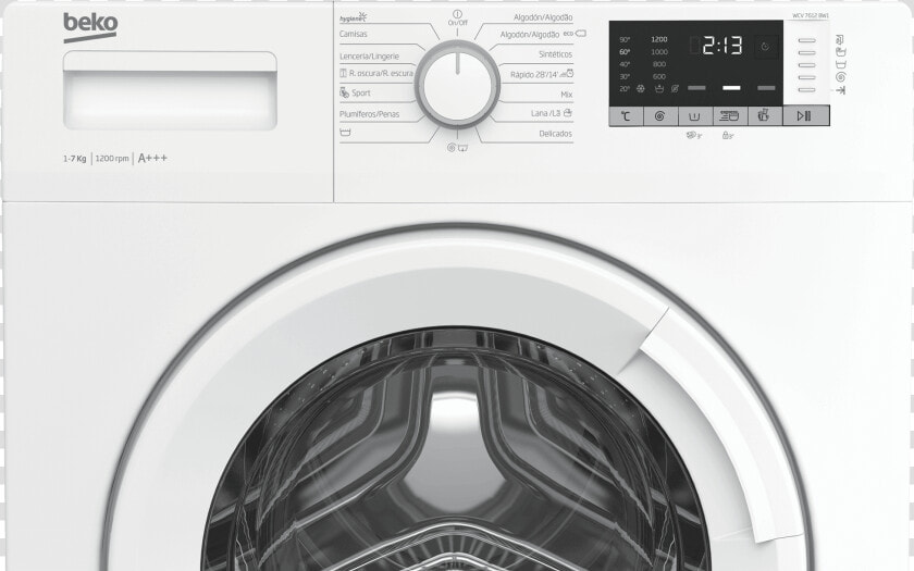 7 Kg 1200 Rpm Lavadora De Libre Instalación Wcv 7612   Washing Machine  HD Png DownloadTransparent PNG