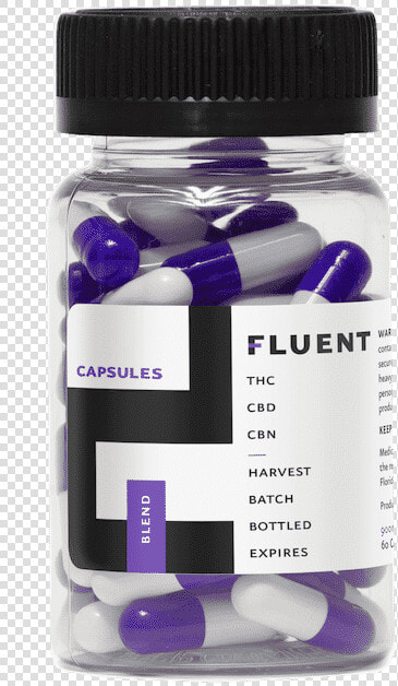 Fluent Cbd Thc Blend Capsules   Fluent Cbd Product  HD Png DownloadTransparent PNG