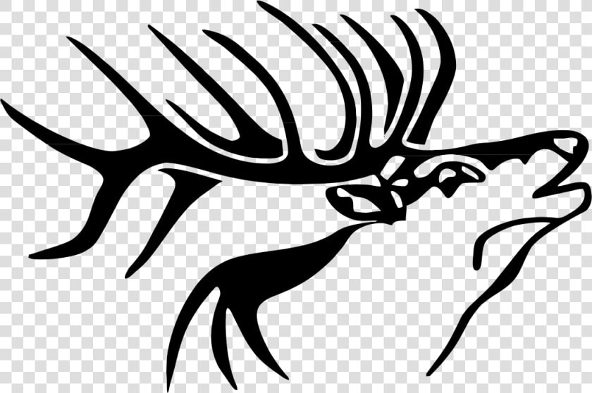 Clip Art Elk Head Silhouette Clip Art   Bull Elk Clip Art  HD Png DownloadTransparent PNG