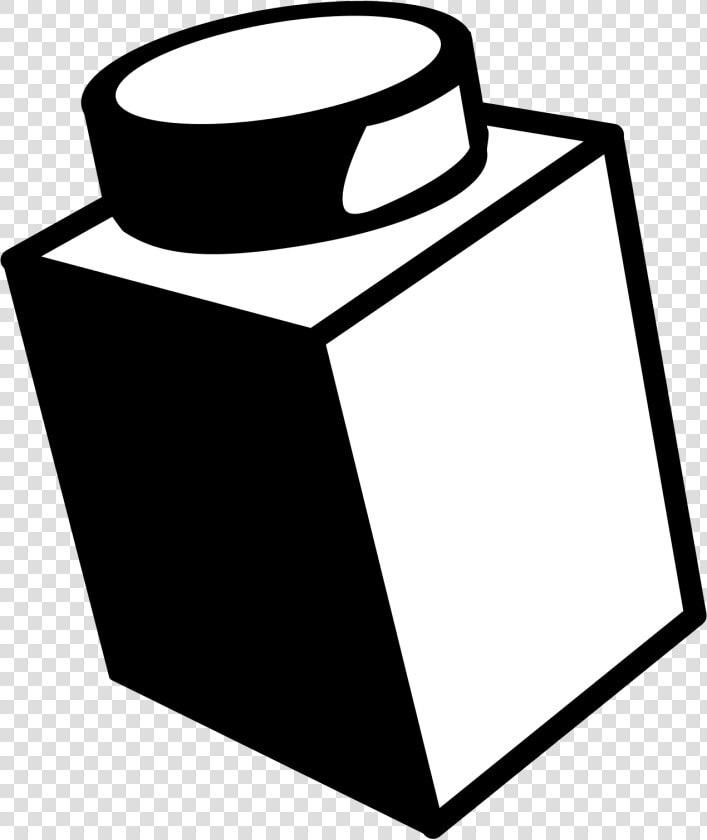 Lego Silhouette At Getdrawings   Lego Block Clipart Black And White  HD Png DownloadTransparent PNG