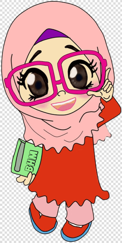Cute Teacher Muslimah Cartoon  HD Png DownloadTransparent PNG