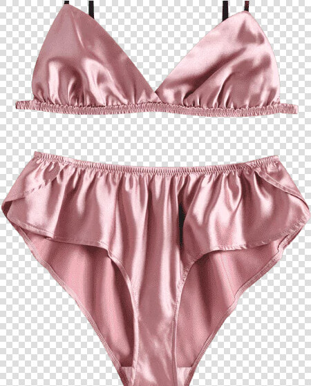 Wholesale Summer Satin Ladies Underwear Sexy Bra And   Culotte Satin Lingerie  HD Png DownloadTransparent PNG