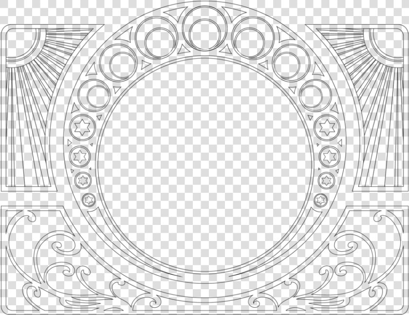 Nouveau Border By Mangaka   Art Nouveau Circle Border  HD Png DownloadTransparent PNG