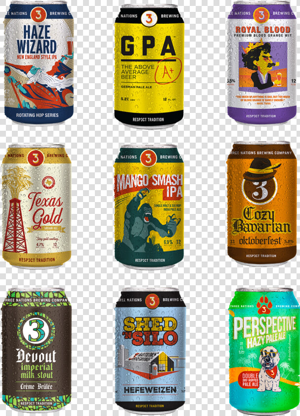 The Beer Cans Available From 3 Nations Brewery   Beer  HD Png DownloadTransparent PNG
