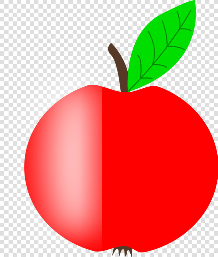 Apple Clipart  Vector Clip Art Online  Royalty Free   Apple 2 Leaf  HD Png DownloadTransparent PNG