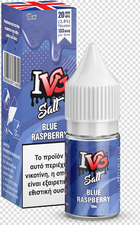 Ivg Nic Salt Blue Raspberry 20mg 10ml   Blue Raspberry Nic Salts  HD Png DownloadTransparent PNG