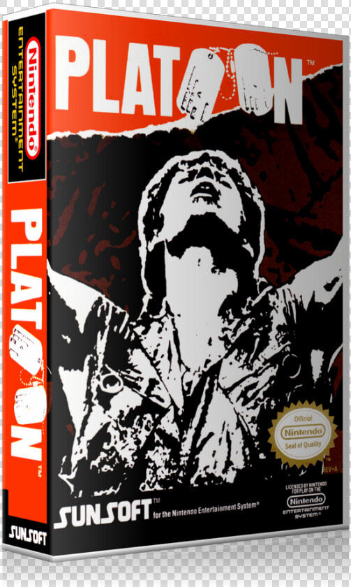 Nes Platoon Retail Game Cover To Fit A Ugc Style Replacement   Platoon Nes Game  HD Png DownloadTransparent PNG