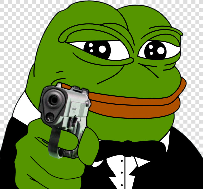  pepe  meme  rarepepe  gun  delete   Pepe Cheers  HD Png DownloadTransparent PNG