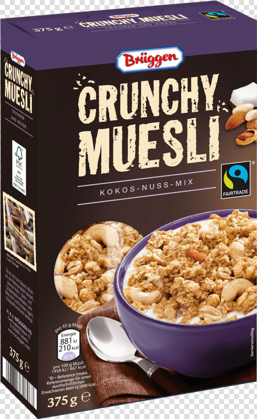 Brüggen Crunchy Muesli Coconut Nut Mix   Bruggen Muesli  HD Png DownloadTransparent PNG