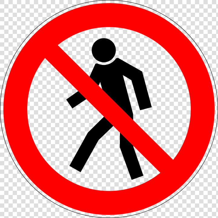 Caminar  Prohibido  No Está Permitido  Signo  Símbolo   No Walk  HD Png DownloadTransparent PNG