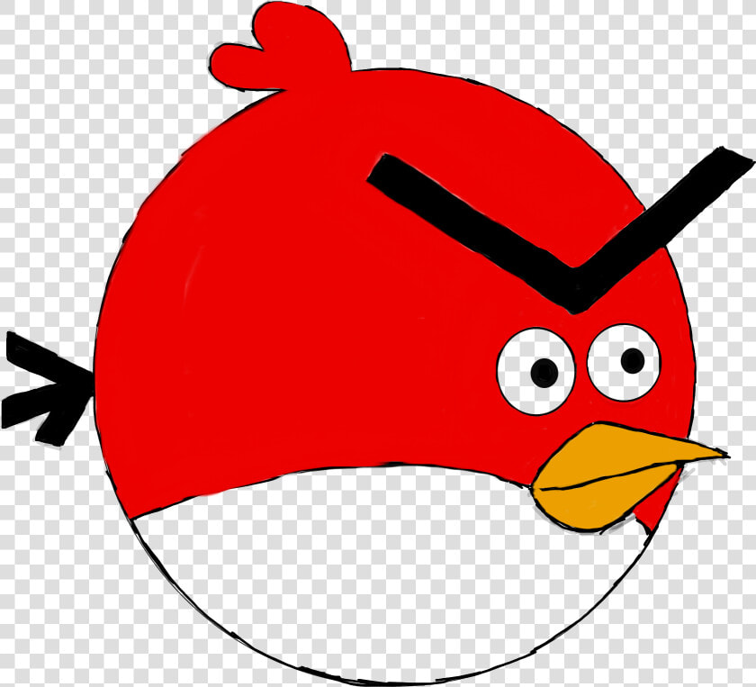Why Isn T He Looks Angry Angrybirds Drawing Redbird  HD Png DownloadTransparent PNG