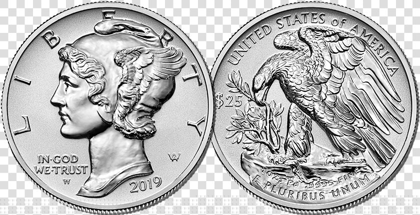 Palladium American Eagle Coin   2016 Harpers Ferry Quarter  HD Png DownloadTransparent PNG